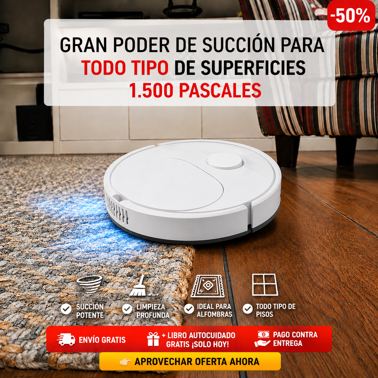 Aspiradora Robot Rayzer® 3 en 1 🔋 Recargable inalámbrico