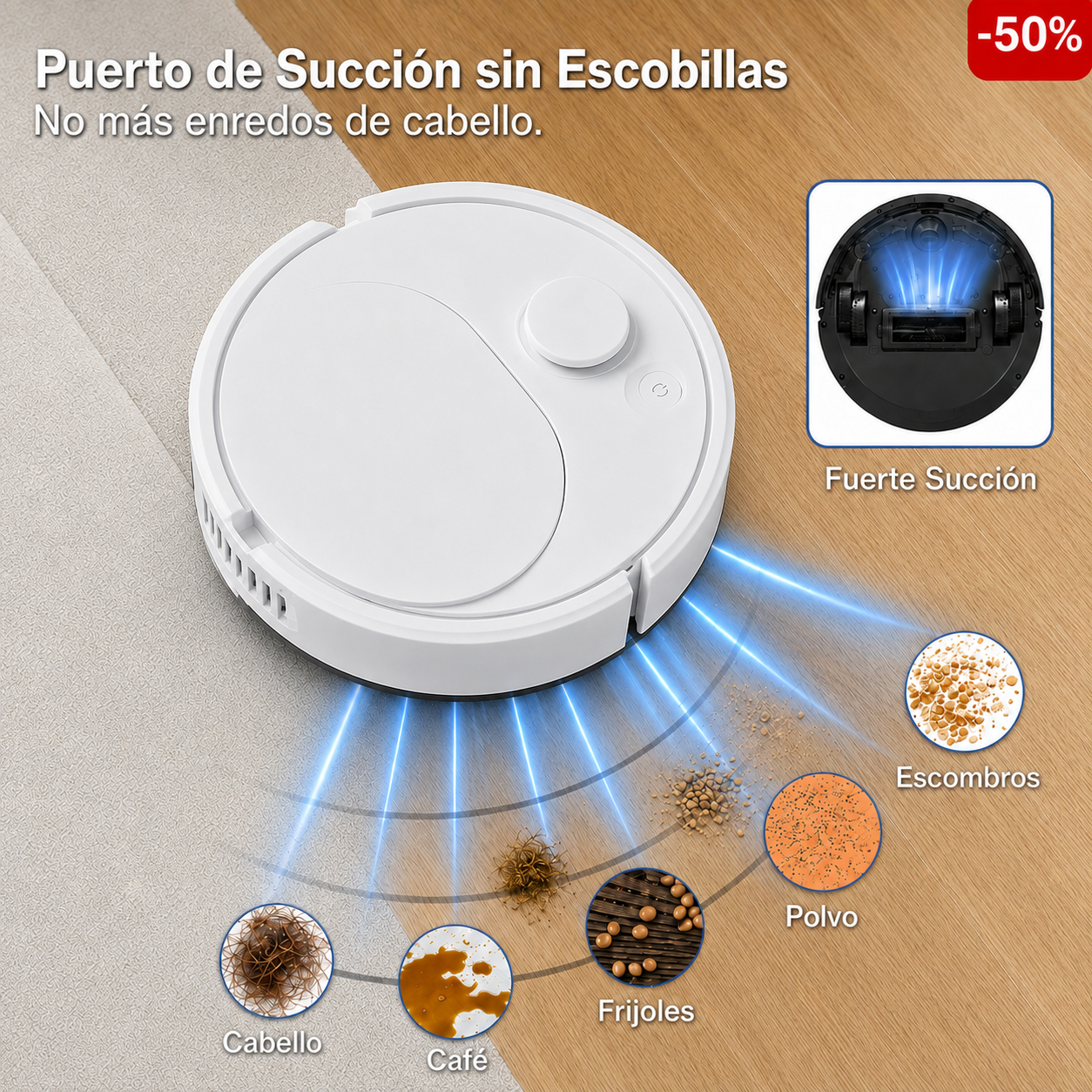 Aspiradora Robot Rayzer® 3 en 1 🔋 Recargable inalámbrico